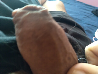 Latino shows you his foreskin in close-up