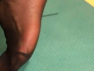 Sheer Nylon Soles & Toes in Action
