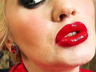Halloween Red Lipstick Kisses