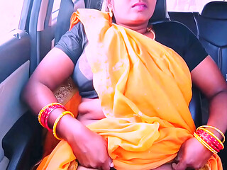 Indian car sex cheating maid talking dirty talks.