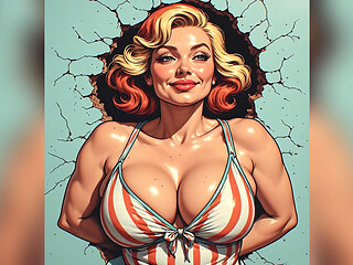 Big Boob Babes in Swimsuits Art