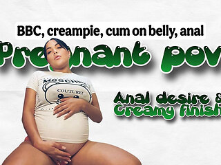Anal Desire & Creamy Finish-pregnant Goddess POV