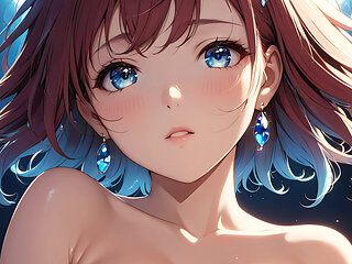 Ethereal Ascent: a Beautiful Young Woman Wrapped in Celestial Light