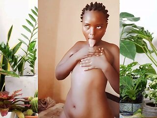 Clit rubbing orgasm, girl masturbating, ebony fat clit