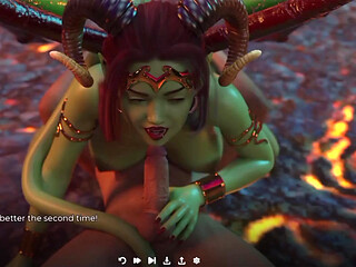 I Hard Fuck a Demon Succubus! I Deepthroat Her and Cum in Her Ass.