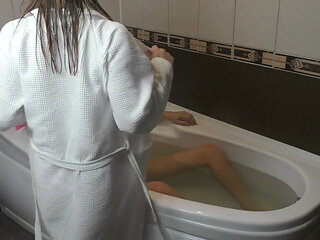 Suck Dick and Balls in the Hot Bath #cumshot on Face