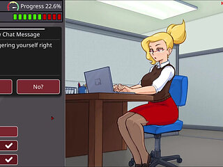 Barely Working - Busty Blonde Fucked by Everyone in the Office - 3D Porn Game