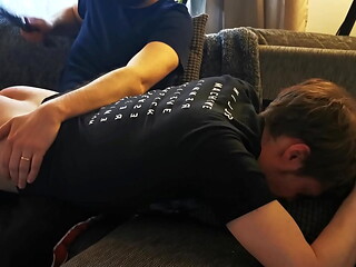 Amateurboy gets his first spanking - Full alternate camera [Nice Long Promo]