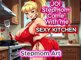 JOI Stepmom Sexy In The Kitchen - Come with me 100% You'll cum - Dirty Talk
