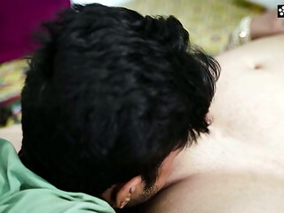 Desi Mallu Bhabhi Fucks her Servant and takes His Cock cumshots on her face