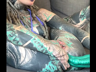 BTS Extreme Anal DAP 3Some &ndash_ Tattooed Girl Destroyed by Two Huge Black Cocks