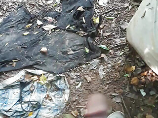 jerking my dick off in the woods