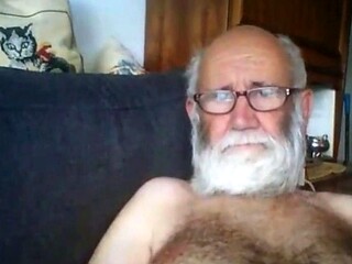 Grandpa Stroking on Webcam
