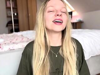 Hot blonde dommes rule in French POV roleplay