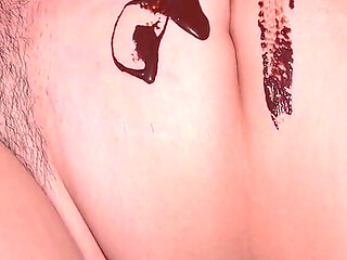 I Cover My Dildo in Chocolate, Rub It All Over My Tits & Pussy Then Fuck Myself Until I Cum
