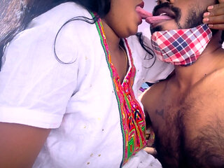 Long lip lock with hot fuck, Mallu couple hot lip lock and sex, Top and skirt removal and hot fuck with girl friend