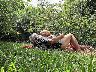 Pastel Allure Gets Fucked by Rex Mastersen in Meadow - Amateur Interracial Public Sex