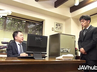 Horny Anna Mihashi Helps BF by Fucking His Boss Like a Slut