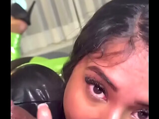 Sexy Ebony Sucks Her Favorite Cock