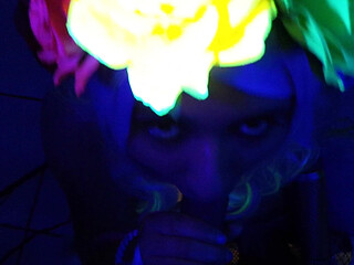Black Light Cock Sucking