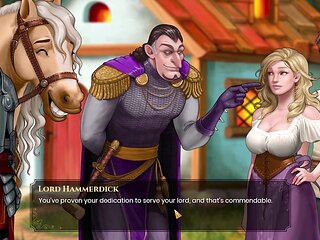 Busty blonde Myrtle enjoys nude swimming and solo play by the lake