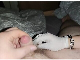Handjob With Gloves Fetish Handjob