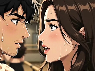 Animated gym trainer bangs the bride in a hardcore gym sex scene