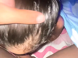 Girlfriend gives the best deepthroat blowjob while fingering his ass