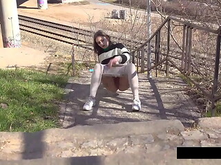 Stopping To Pee On Steps