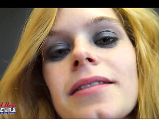 Blonde Piper and Brunette Jamie Litton Tiny Coeds Lesbian Licking Fun!