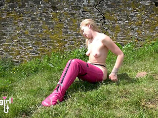 Pink Leg Binder Self Bondage Fail