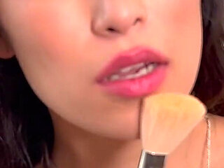 Mia Rubs Herself with a Brush