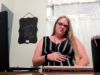 Your teacher gives you JOI in her office and reveals that you got her pregnant!