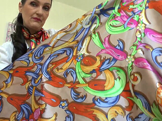 Destroying Shiny Satin Scarves! Watch and Cum All Over the Shredded Fabric at the End! Lady Victoria Valente