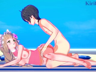 Maho and Karin and Yuuki intense sex. - Princess Connect! Re:Dive Hentai