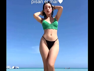 Pretty sexy Cuban in a bikini.