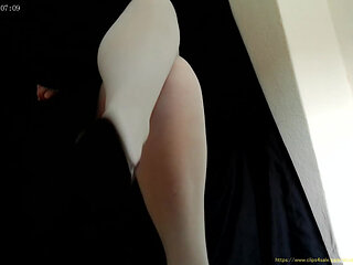 My Sec Tapping Sexy Black Heels in Pantyhose 2