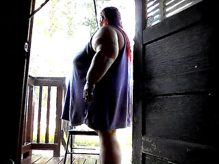 Showering in the water hose. pt 1