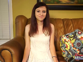 Skinny Brunette Katie Walls Sloppy Deepthroat Then Hard Pussy Pounding!