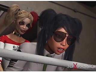 Powerful woman dominates in a rough prison encounter