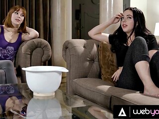 Whitney Wright Pounds Submissive Roommate Aiden Ashley in Brutal Rough Fuck After Getting Shocking Warning
