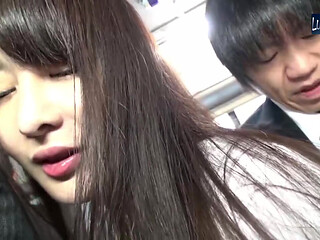 Crowded Bus Thrill. Husband Nearby, Tight Skirt Wife Feels a Bold Press and Quietly Guides It Closer in Risky Heat. - Part3