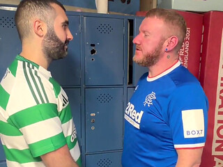 Heated Rivalry Between Football Players