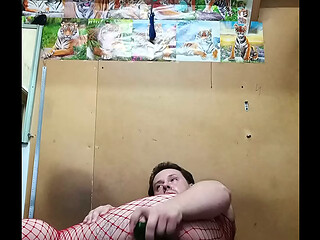 Doggy-style fuck of a huge delicious ass of a Russian gay! A huge dildo stretches his anal!