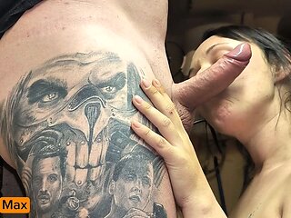 Zoe and Max enjoy some dirty oral with a massive cumshot