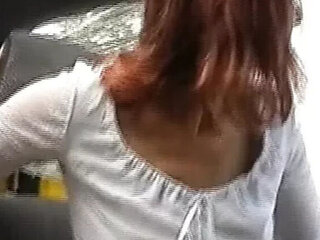 Sexy German redhead Yvette Costeau gets hardcore van fuck in doggy style