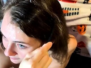Small titted brunette amateur anal nailed at home