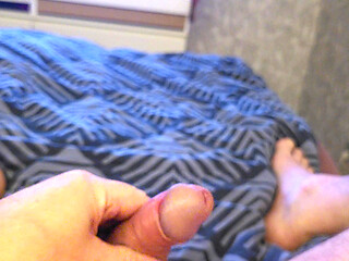 Lying in Bed and Jerking off My Cock and Watching Movies and Waiting for a Wet Hole
