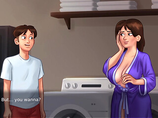 BIG BOOBED MILF STEPMOM WAS SURPRISED! I FUCK HER WHILE DOING LAUNDRY!