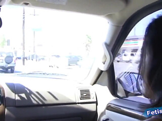 Asian beauty drilled hard by a big white cock to get her car fixed